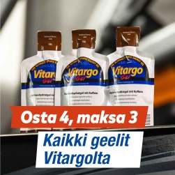 Kaikki geelit ja patukat Vitargolta osta 4 maksa 3